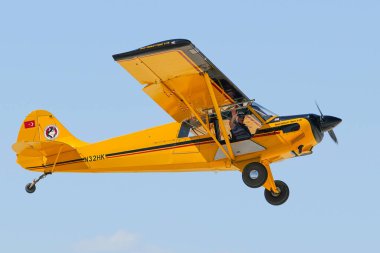 ESKISEHIR, TURKIYE - SEPTEMBER 18, 2022: M.S.O Air and Space Museum Aviat A-1B Husky (2431) display in Sivrihisar SHG Airshow