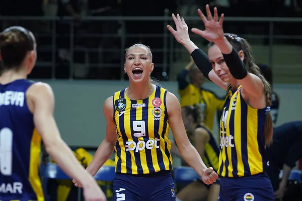 Istanbul Turkiye Ekim 2022 Meliha Diken Fenerbahçe Opet Kadınlar Şampiyonlar — Stok fotoğraf