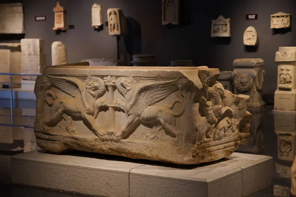 Sarkofag Muzeum Archeologicznym Antalya Antalya City Turkiye — Zdjęcie stockowe