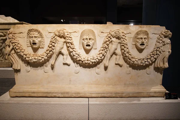 Sarkofag Antalya Arkeologiska Museum Antalya Stad Turkiye — Stockfoto