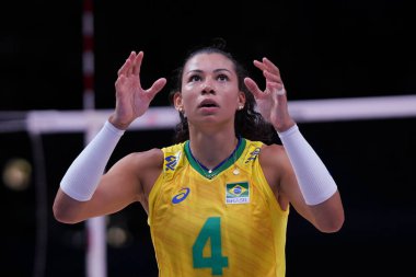 ANKARA, TURKIYE - 13 Temmuz 2022: Da Silva Ana Carolina in Brazil vs Japan VNL Quarter Final maçı Ankara Arena 'da