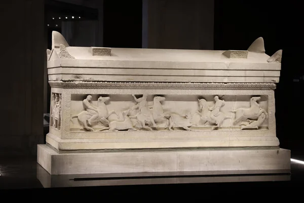 Sarcofaag Istanbul Archeologische Musea Istanboel Stad Turkije — Stockfoto