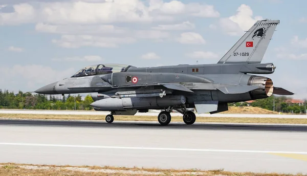 Konya Turquía Junio 2022 Fuerza Aérea Turca Lockheed Martin 16D — Foto de Stock