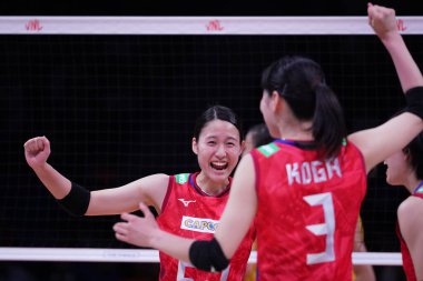 ANKARA, TURKIYE - 13 Temmuz 2022: Ogawa Erina in Brazil vs Japan VNL Quarter Final maçı Ankara Arena