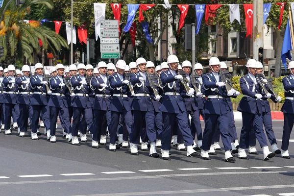 Istanbul Turkiye August 2022 Soldiers March 100Th Anniversary August Turkish — Foto Stock