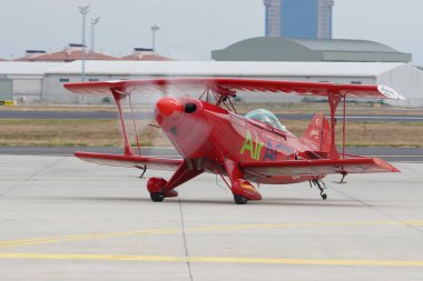 ISTANBUL, TURKIYE - OCTOBER 08, 2022: Private Pitts S-2B Special (5322) display in Istanbul Airshow in Istanbul Ataturk Airport