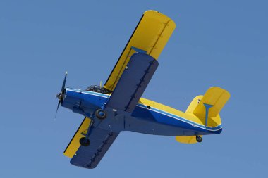 ESKISEHIR, TURKIYE - SEPTEMBER 18, 2022: M.S.O Air and Space Museum Antonov An-2T (17805) display in Sivrihisar SHG Airshow