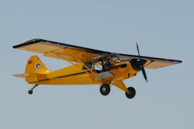 ESKISEHIR, TURKIYE - SEPTEMBER 18, 2022: M.S.O Air and Space Museum Aviat A-1B Husky (2431) display in Sivrihisar SHG Airshow