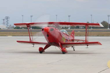 ISTANBUL, TURKIYE - OCTOBER 08, 2022: Private Pitts S-2B Special (5322) display in Istanbul Airshow in Istanbul Ataturk Airport