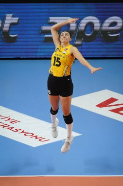 ISTANBUL, TURKIYE - 10 Aralık 2022: Kara Bajema Burhan Felek Spor Salonu 'nda Galatasaray HDI Sigorta vs Vakıfbank Türkiye Sultanlar Ligi karşılaşmasında görev yapıyor