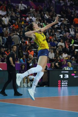 ANTALYA, TURKIYE - 17 Aralık 2022: Marina Lubian, Antalya Spor Salonu Dünya Voleybol Şampiyonası 'nda Imoco Volley Conegliano-Gerdau Minas-5.