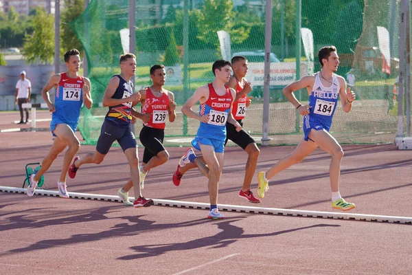 Denizli Turkiye July 2022 Athletes Running Balkan Athletics U20 Championships — Stock Photo, Image