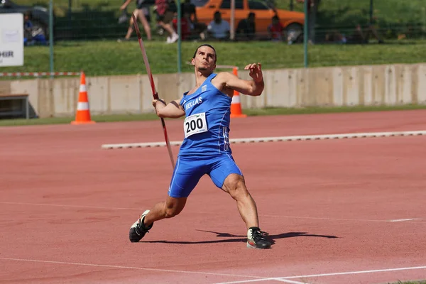 Denizli Turkiye Juli 2022 Ongedefinieerde Atleet Speerwerpen Tijdens Balkan Atletiek — Stockfoto