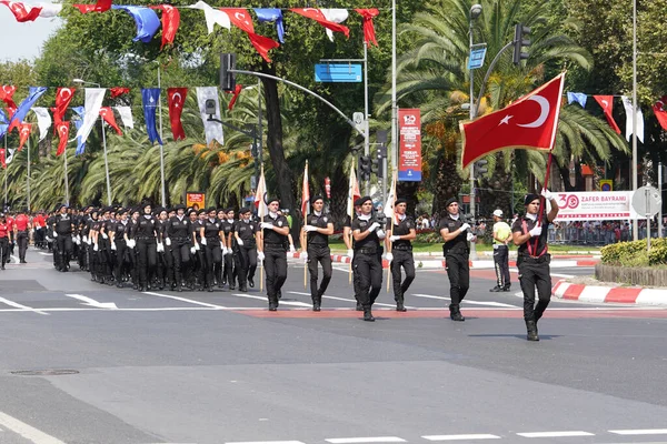 Istanbul Turkiye August 2022 Police March 100Th Anniversary August Turkish — Stock Photo, Image