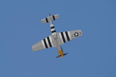 ESKISEHIR, TURKIYE - SEPTEMBER 18, 2022: M.S.O Air and Space Museum North American P-51D Mustang (44-73149) display in Sivrihisar SHG Airshow