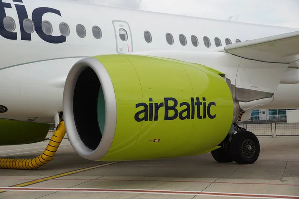 Istanbul Turquia Outubro 2022 Motor Air Baltic Airbus A220 371 — Fotografia de Stock