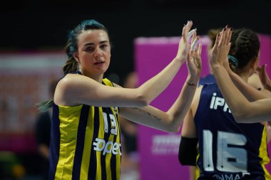 ISTANBUL, TURKIYE - 13 Kasım 2022: Vakıfbank - Fenerbahçe Opet Türkiye Sultanlar Ligi maçı Vakıfbank Spor Salonu 'nda Meryem Boz