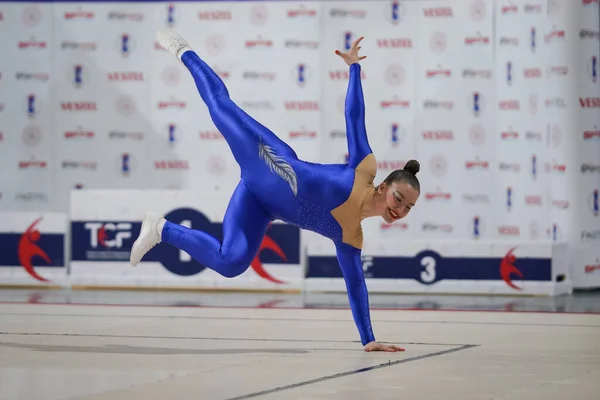 Istanbul Turkiye April 2023 Ayse Begum Onbasi Performs Aerobic Gymnastics — Stock Photo, Image