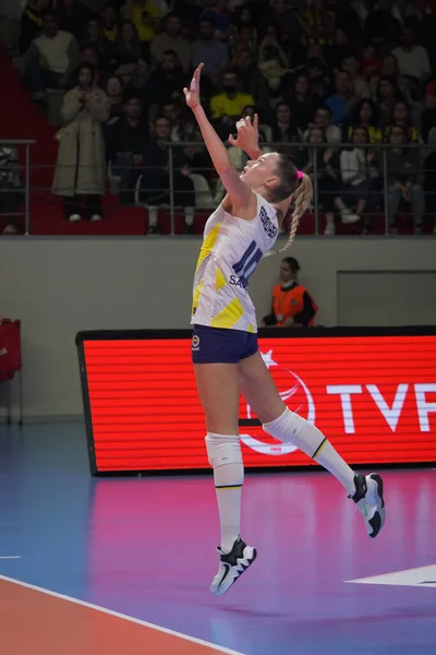 Istanbul Turquie Janvier 2023 Arina Fedorovtseva Sert Lors Match Entre — Photo