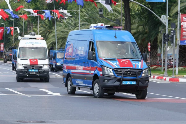 Istanbul Turkiye August 2022 Gendarmerie Vehicles Parade 100Th Anniversary August — Photo