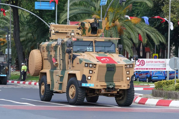 Istanbul Turkiye August 2022 Průvod Policejních Vozidel Během 100 Výročí — Stock fotografie