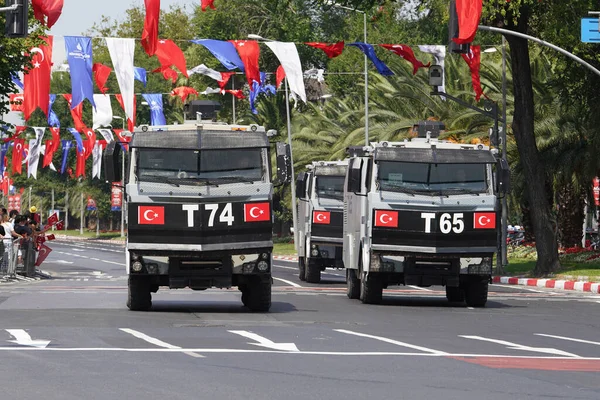 Istanbul Turkiye Αυγουστου 2022 Παρέλαση Αστυνομικών Οχημάτων Κατά Διάρκεια Της — Φωτογραφία Αρχείου