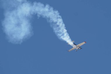 ESKISEHIR, TURKIYE - SEPTEMBER 18, 2022: Private Extra EA-330SC (SC086) display in Sivrihisar SHG Airshow