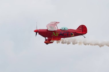 ISTANBUL, TURKIYE - OCTOBER 08, 2022: Private Pitts S-2B Special (5322) display in Istanbul Airshow in Istanbul Ataturk Airport