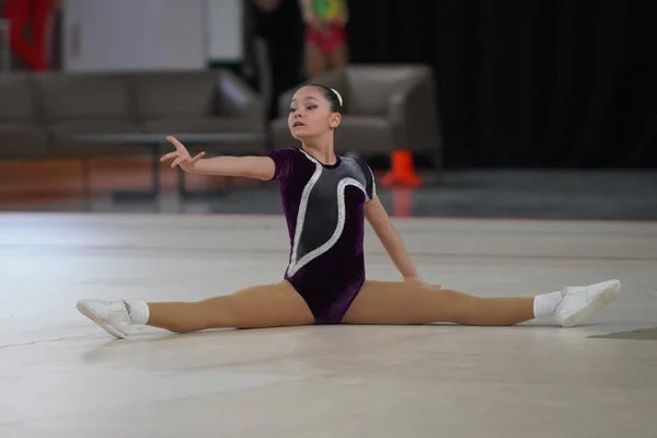 Istanbul Turkiye April 2023 Undefined Athlete Performs Aerobic Gymnastics Turkish — Stock Photo, Image