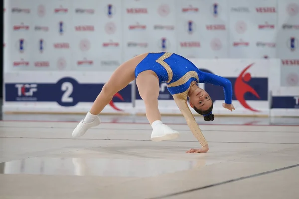 Istanbul Turkiye Nisan 2023 Türkiye Aerobik Jimnastik Şampiyonası Sırasında Tanımlanamayan — Stok fotoğraf