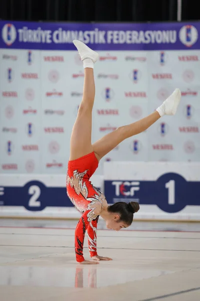 Istanbul Turkiye 2023 Nedefinovaný Sportovec Vystupoval Během Mistrovství Turecka Aerobní — Stock fotografie