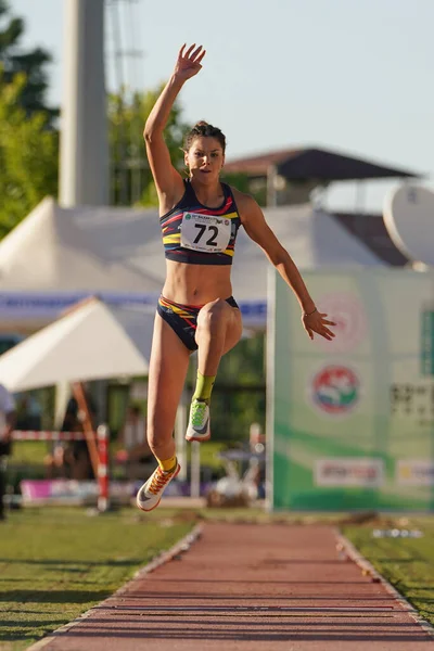 Denizli Turkiye July 2022 Undefined Athlete Triple Jumping Balkan Athletics — Stock Photo, Image