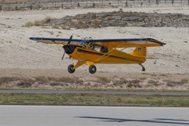 ESKISEHIR, TURKIYE - SEPTEMBER 18, 2022: M.S.O Air and Space Museum Aviat A-1B Husky (2431) display in Sivrihisar SHG Airshow