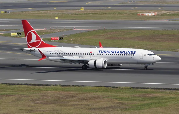 Istanbul Turkiye Сентябрь 2022 Turkish Airlines Boeing 737 8Max 60060 — стоковое фото