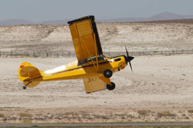 ESKISEHIR, TURKIYE - SEPTEMBER 18, 2022: M.S.O Air and Space Museum Aviat A-1B Husky (2431) display in Sivrihisar SHG Airshow