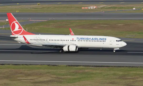 Istanbul Turquie Septembre 2022 Atterrissage Boeing 737 9F2Er 40986 Turkish — Photo