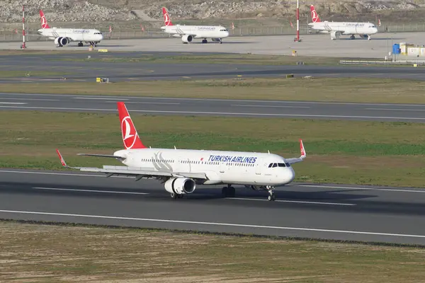 Istanbul Turquie Septembre 2022 Atterrissage Airbus A321 231 7139 Turkish — Photo