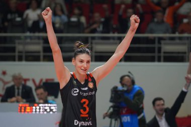 ISTANBUL, TURKIYE - 21 Ocak 2023: Türk Hava Yollari 'de Tijana Boskoviç, Burhan Felek Spor Salonu' nda Eczacibasi Dynavit Türk Sultanlar Ligi karşılaşmasına karşı
