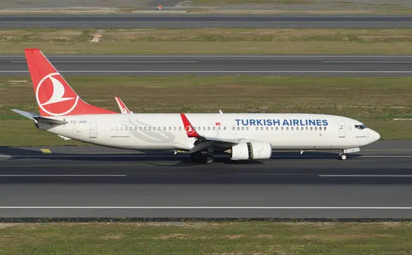Istanbul Turquie Septembre 2022 Atterrissage Boeing 737 8F2 60014 Turkish — Photo