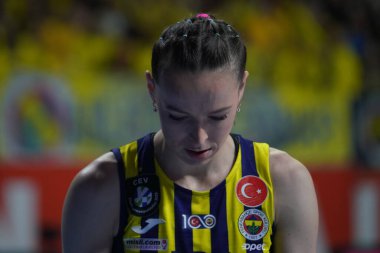 ISTANBUL, TURKIYE - 11 Mart 2023: Fenerbahçe Opet 'te Eda Erdem Dundar, Burhan Felek Spor Salonu' nda Galatasaray HDI Sigorta Türk Sultanlar Ligi karşılaşmasına karşı