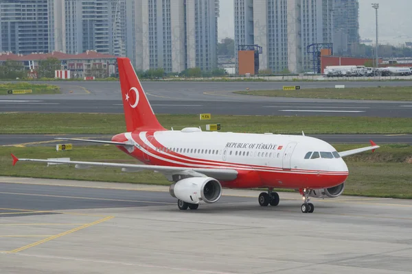 Istanbul Turkiye Апреля 2023 Года Турецкое Правительство Airbus 319 133X — стоковое фото