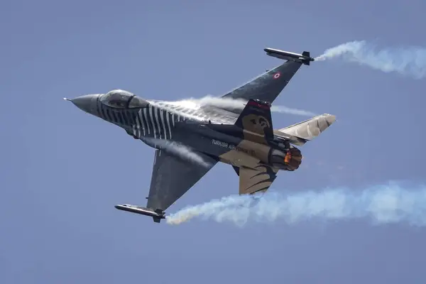 stock image KONYA, TURKIYE - MAY 09, 2023: Turkish Air Force Lockheed Martin F-16C Fighting Falcon (4R-23) in Konya Airport during Anatolian Eagle Air Force Exercise