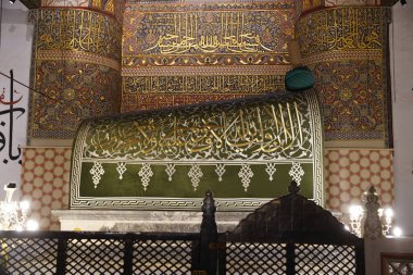 Sarcophagus of Mevlana in Mevlana Museum, Konya City, Turkiye