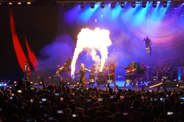 İSTANBUL, TÜRKİYE - 29 Mayıs 2023: İstanbulların fetih yıldönümü kutlamaları