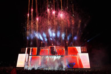 İSTANBUL, TÜRKİYE - 29 Mayıs 2023: İstanbulların fetih yıldönümü kutlamaları