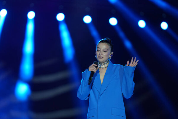 ISTANBUL, TURKIYE - MAY 23, 2023: Turkish Singer Melike Sahin concert in Istanbul