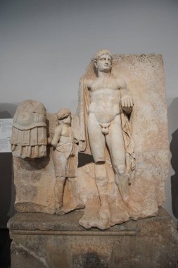 Geyre, Aydın, Türkiye 'deki Afrodizya Antik Kentinde Heykel