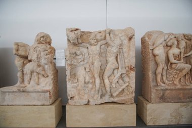 Geyre, Aydın, Türkiye 'deki Afrodizya Antik Kentinde Heykel