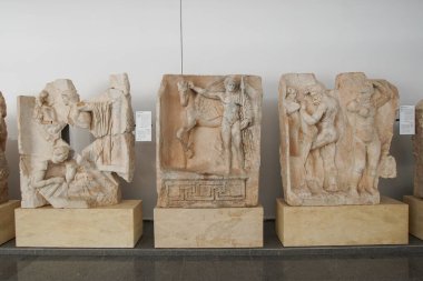 Geyre, Aydın, Türkiye 'deki Afrodizya Antik Kentinde Heykel