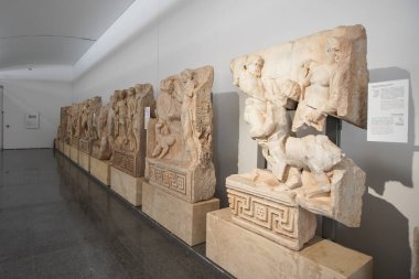 Geyre, Aydın, Türkiye 'deki Afrodizya Antik Kentinde Heykel